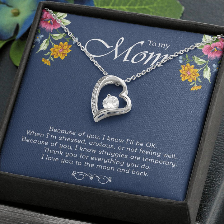 To My Mother Gift Forever Love Necklace Message Card Gift from Daughte |  The Honorarium